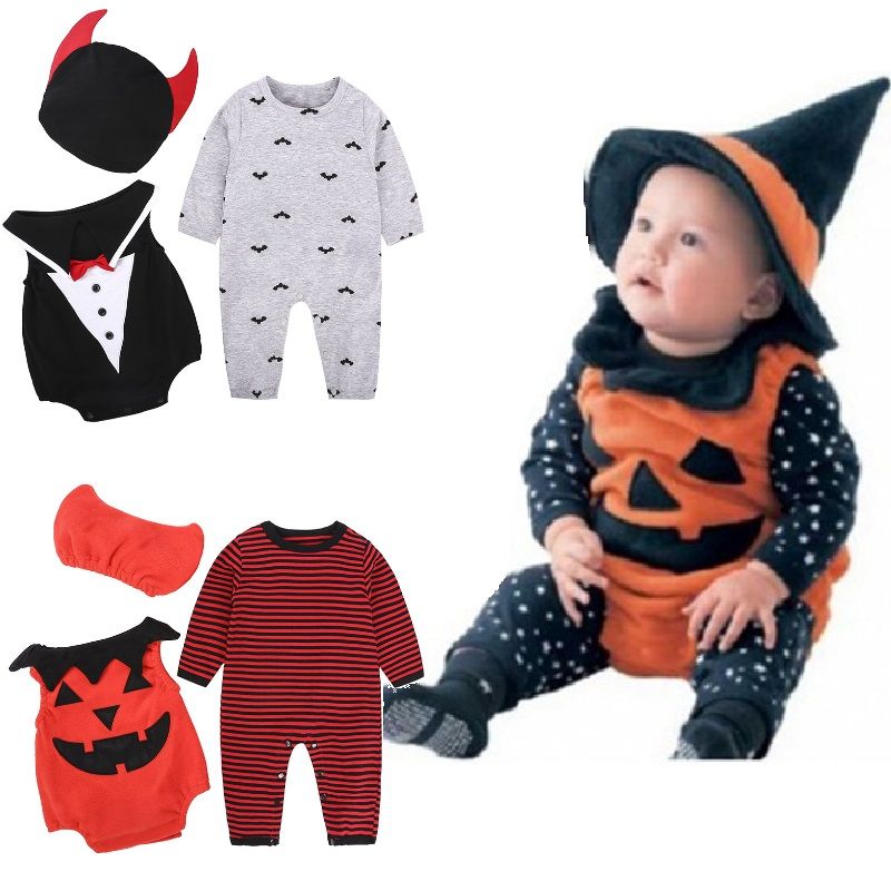 Acheter Halloween Bebe Garcon Vetements Ensembles Assistant Costumes Barboteuses Nouveau Ne Chapeau Costumes Combinaisons De Bebe Citrouille Combinaisons Star Costumes Star 0 2 Ans De 96 28 Du Steve7172 Fr Dhgate Com