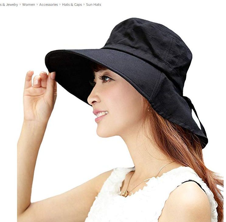 bucket hat with neck shade