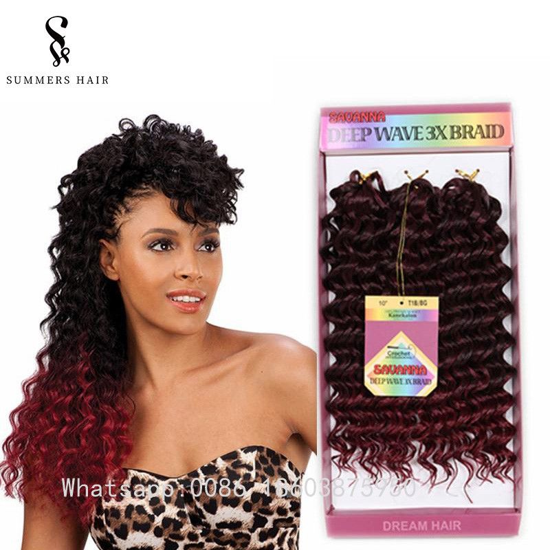 2021 10 Deep Wave Crochet Hair Bohemian Freetress Crochet Braids Water Wave Synthetic Braiding Bulk Hair Freetress Deep Twist Crochet Hairstyle From Summershair 16 99 Dhgate Com