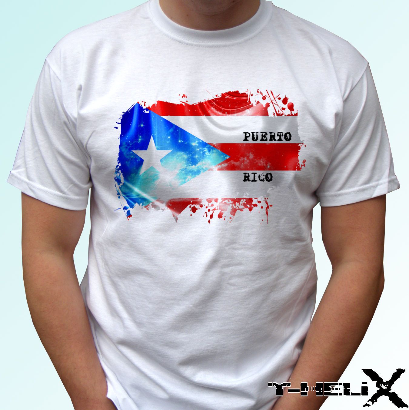 Flag of Puerto Rico Childrens Girls Short Sleeve Ruffles Shirt Tee Jersey for 2-6T