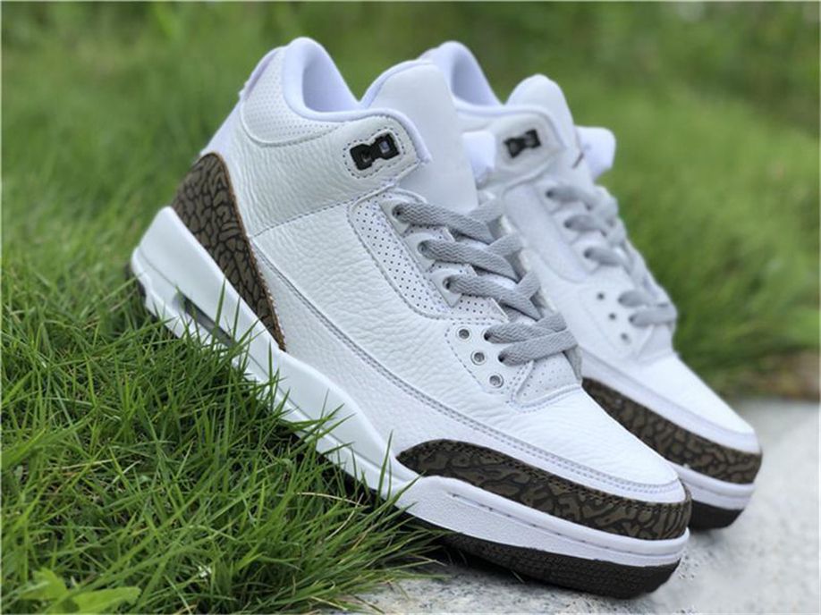 brown and white 3s