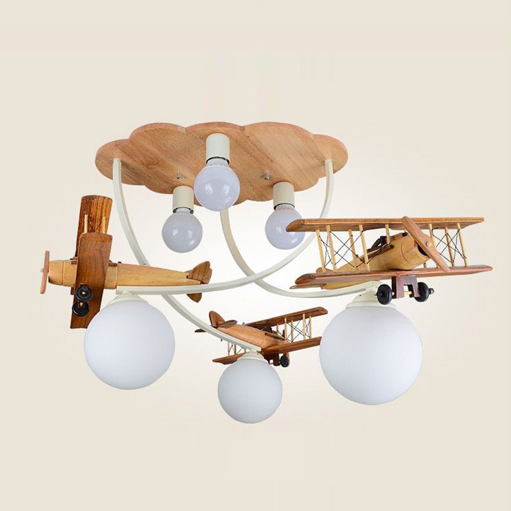 compre dibujos animados de madera del avion lamparas de techo habitacion del nino creativo habitacion del bebe lampara de techo habitacion del nino