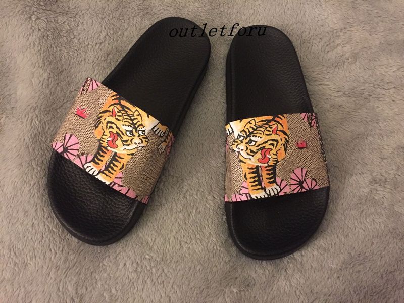 tiger print flip flops