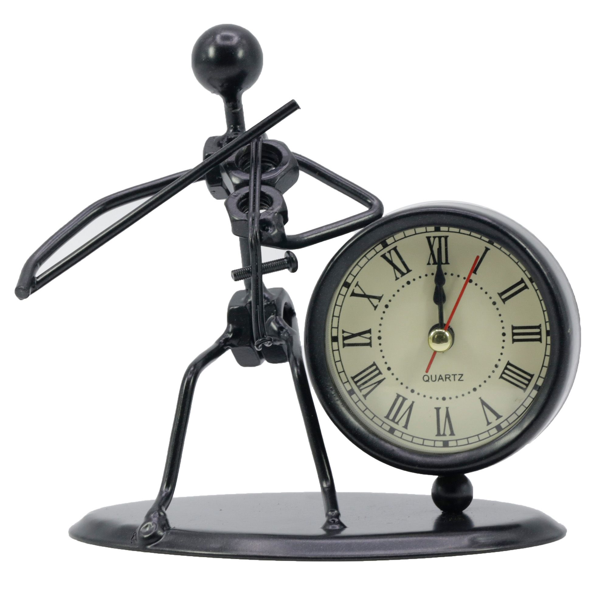 2019 Wholesale Popular Metal Craft Music Man Desk Clock Office