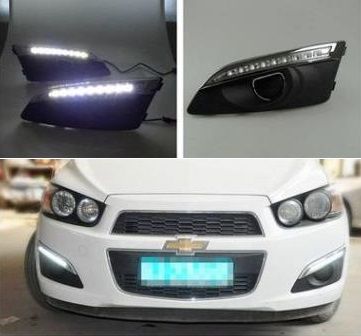LED daytime running light DRL With Fog Lamp Cover For Exterior Front Bumper Bar Foglight Cover DRL & LED
