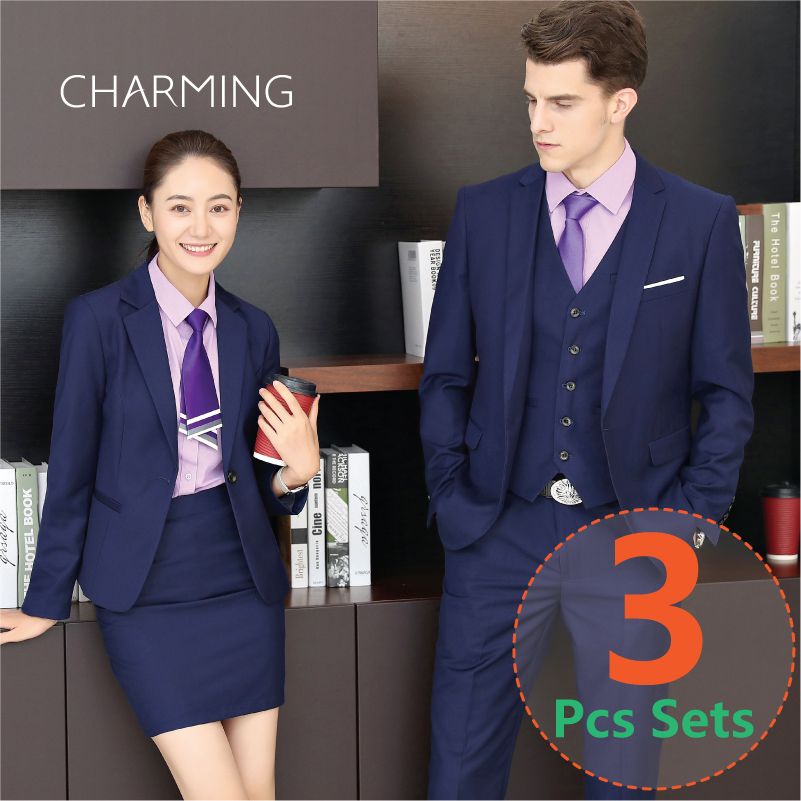 navy blue business attire