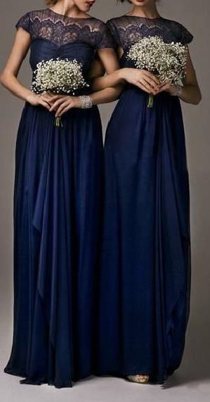 blue lace bridesmaid dress