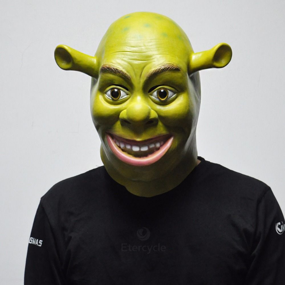 Máscaras de látex verdes de Shrek Película Cosplay Prop Máscara de fiesta  de animales adultos para