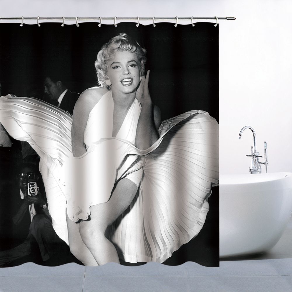 Acquista Sexy Tende Da Doccia Classic Marilyn Monroe 69 X 70 Pollici Tessuto In Poliestere Impermeabile Accessori Il Bagno Blackout Hanging Curtain A 8