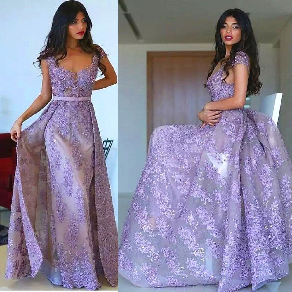 formal dress with overskirt