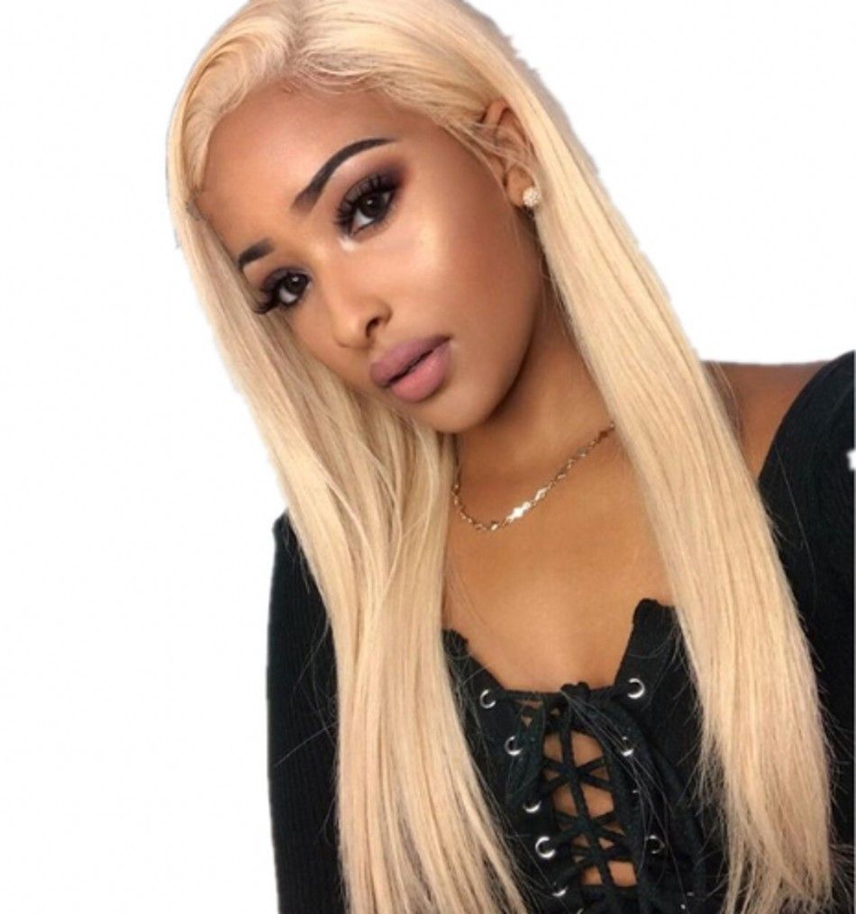13x4 Blonde Lace Front Wigs for Women 613 Indian Human Hair Straigh Wig Pre Plucked Hairline 13x4 Blonde Lace Front Wigs for Women 613 Indian Human Hair Straigh Wig Pre Plucked Hairline