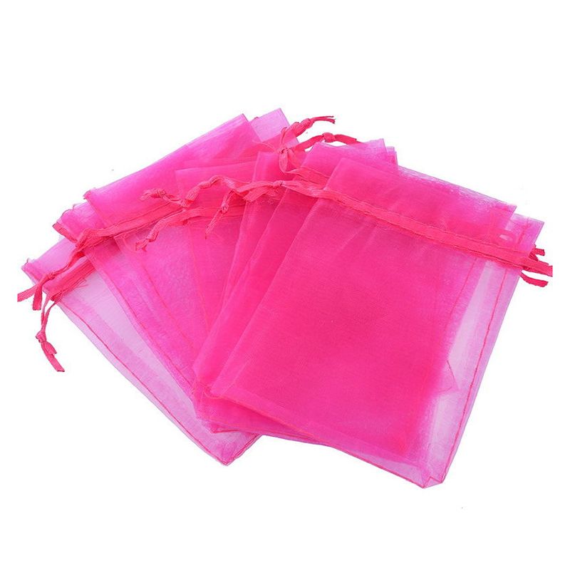 hot pink organza bolsas