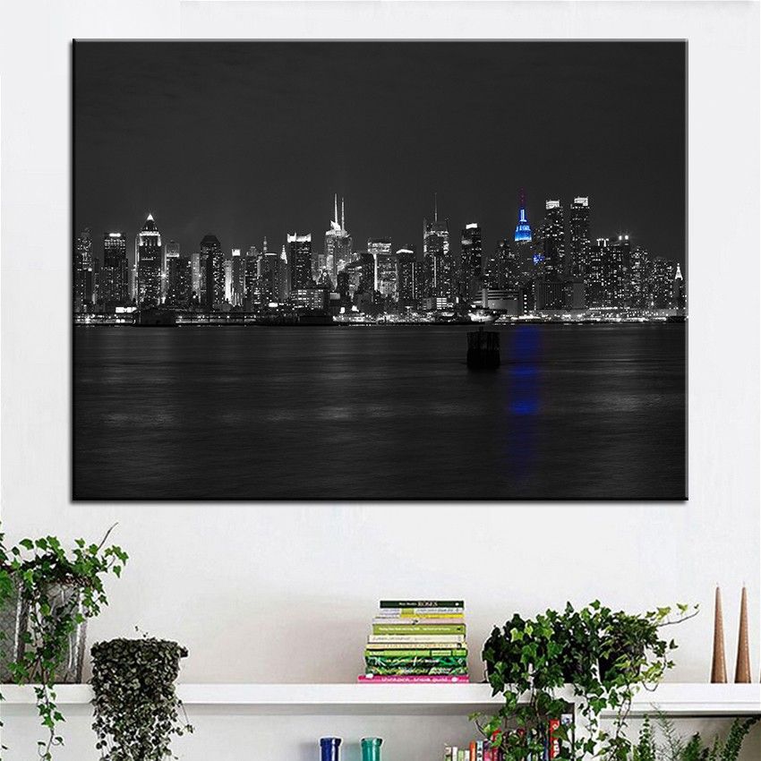 2020 Large Size Printing Oil Painting New York City Wall Painting