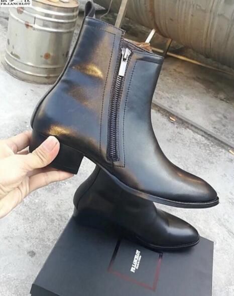 black side zip ankle boots