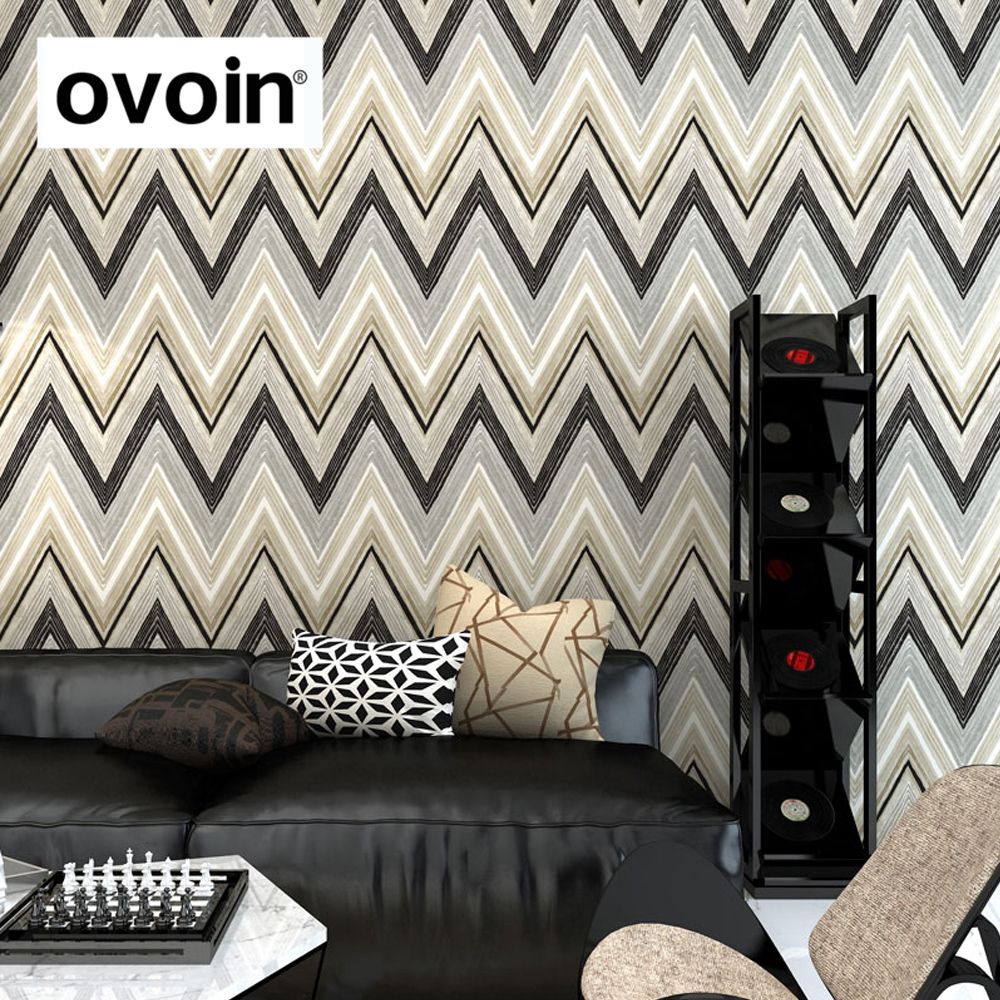 Compre Papel Gris De Chevron Del Papel Pintado Gris Del Diseno