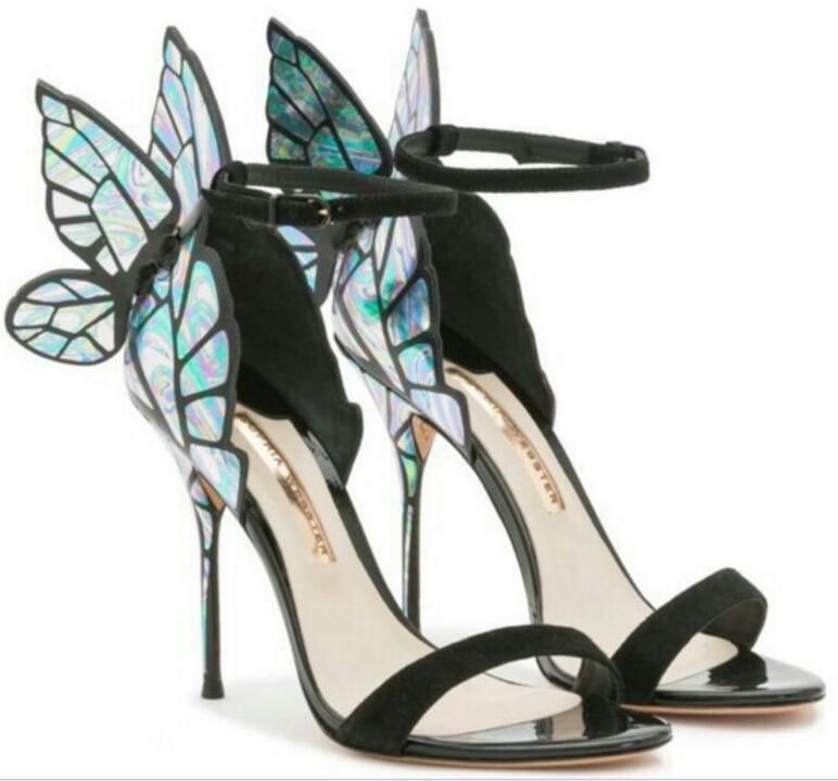 sophia webster blue butterfly shoes