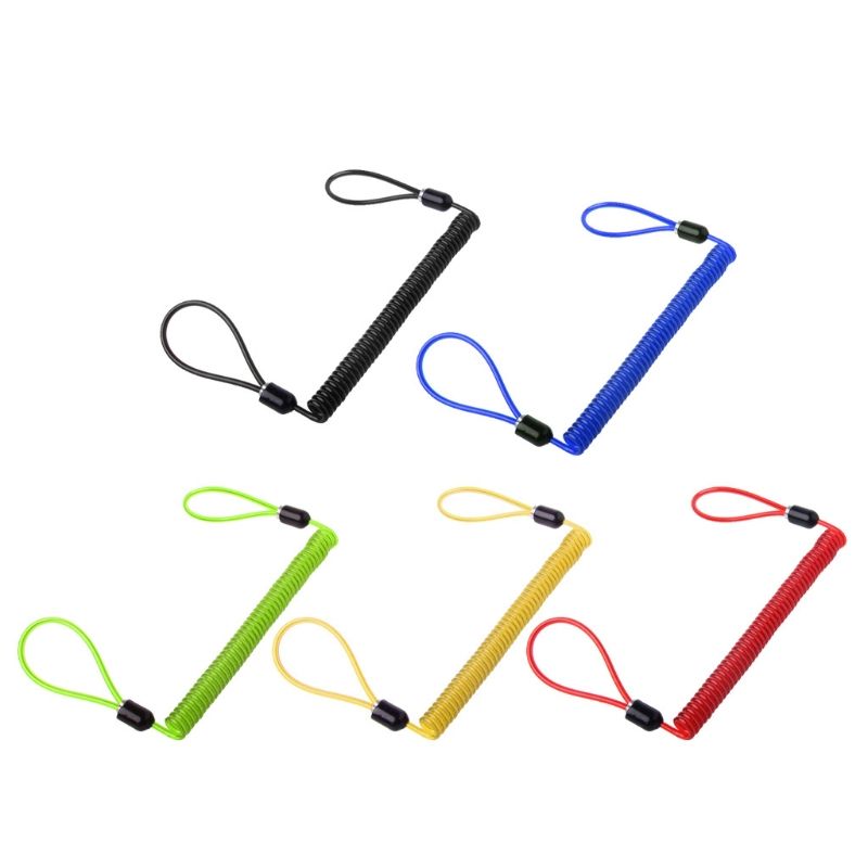 alarma de bloqueo de disco 150cm Seguridad contra ladr/ón de motos Moto freno de disco de la rueda Bolso Y Recordatorio de Primavera de cables y Rojo cuerda de Alarma antirrobo