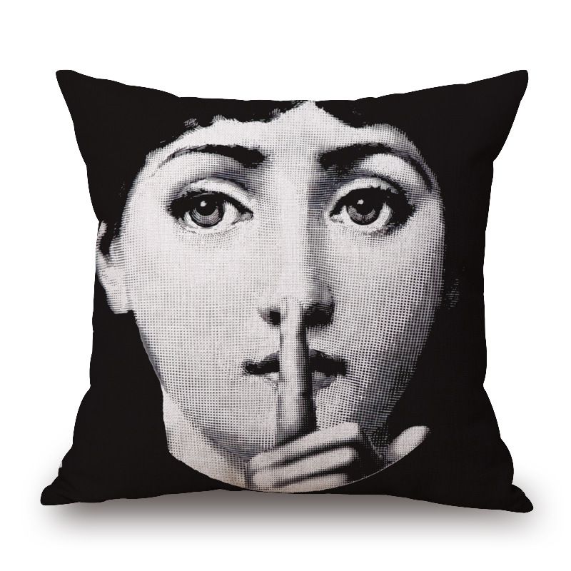 Beautiful Woman Picture Pillow Case 18 Choices White Black Color
