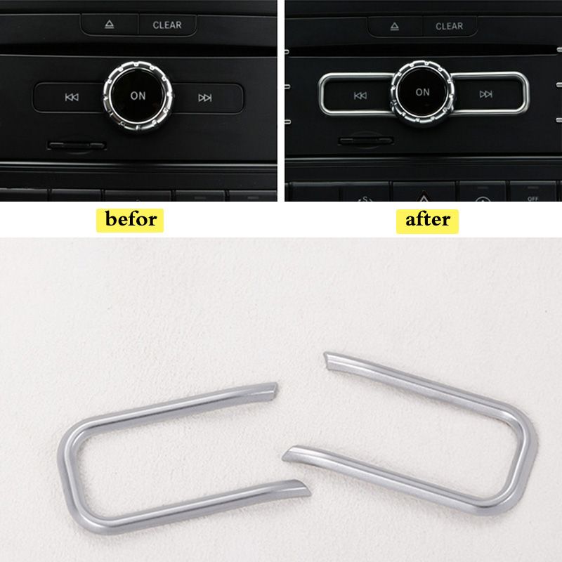 ACAMPTAR Chrome Accessoire Int/érieur CD Switch Paillette Garniture pour Mercedes Cla1 Classe Gla B Classe A180 W176 Gle Classe Coup/é Car Styling