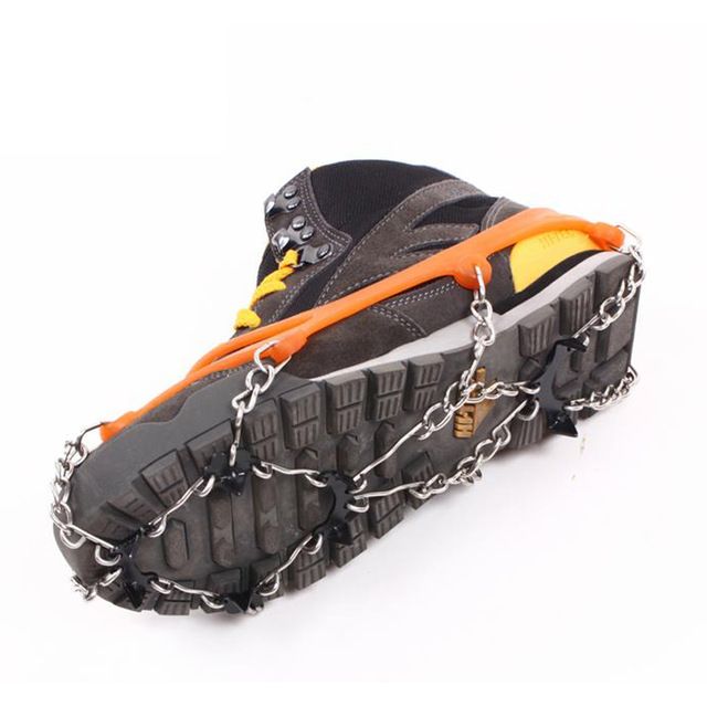 Anti Slip 8-Teeth Ice Snow Shoes Spike Grip Boots Chain Crampons Grippers