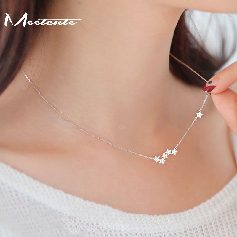Whole Meetcute Drop 925 Sterling Silver Necklaces Star Pendants Jewelry Collar Necklace For Women De Plata Cute Pendant Diamond Heart From Factory Top 9 54 Dhgate Com - Sterling Silver Chain With Pendant Whole Meetcute Drop 925 Sterling Silver Necklaces Star Pendants Jewelry Collar Necklace For Women De Plata Cute Pendant Diamond Heart From Factory Top 9 54 Dhgate Com - Sterling Silver Chain With Pendant