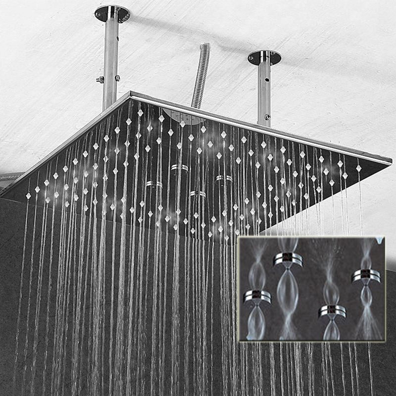 2021 Two Mode Function Rain And Mist Shower Head 16 Inch Square 304SUS