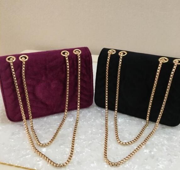 velvet chain bag