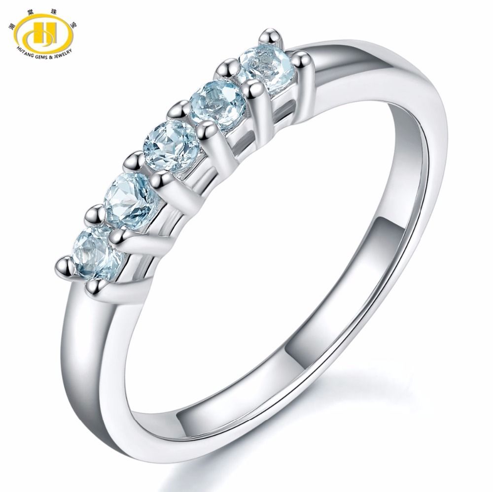 Anillo Piedra Cuadrada Aguamarina Psk Joyas