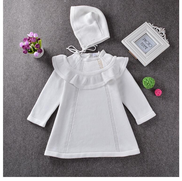 white sweater dress for baby girl
