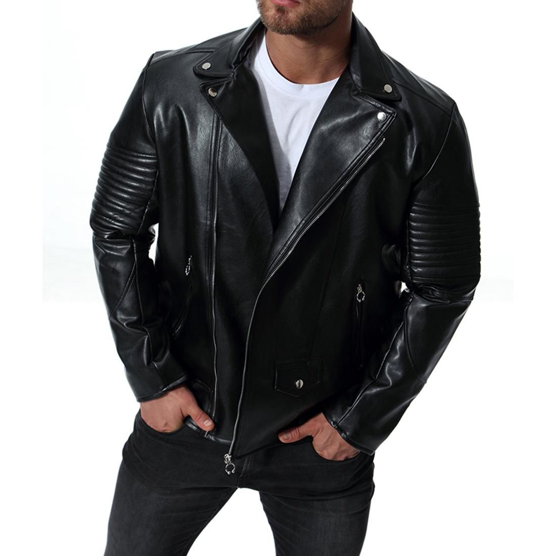 jaqueta de couro masculina bomber