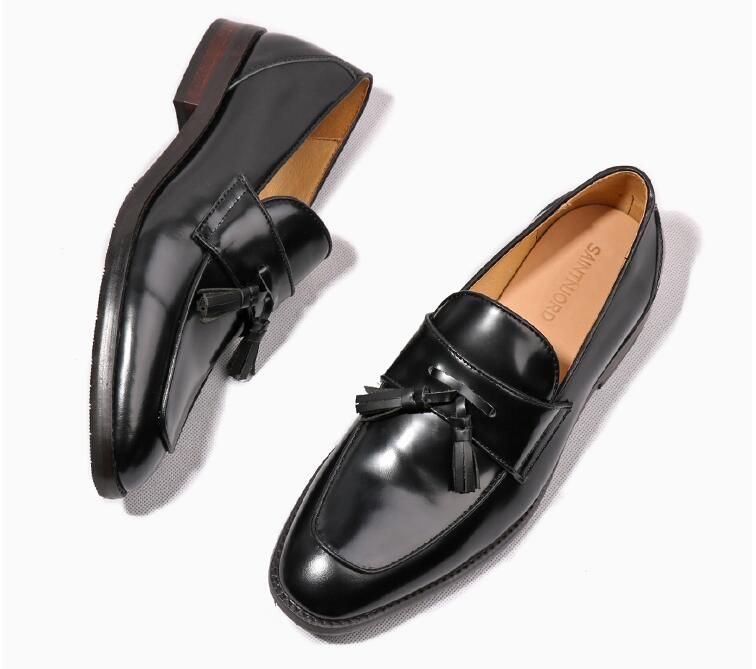 black smart casual shoes