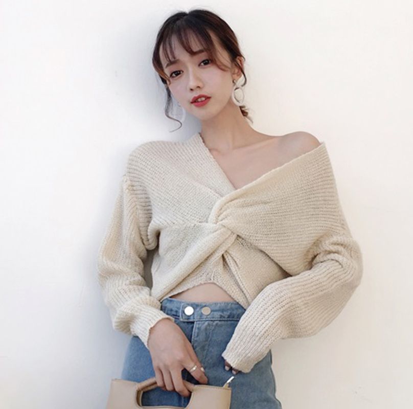 twisted back sweater