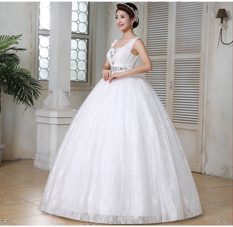 Venta caliente hecha medida 2018 vestido de novia Newwhite Princess para Tamaño de