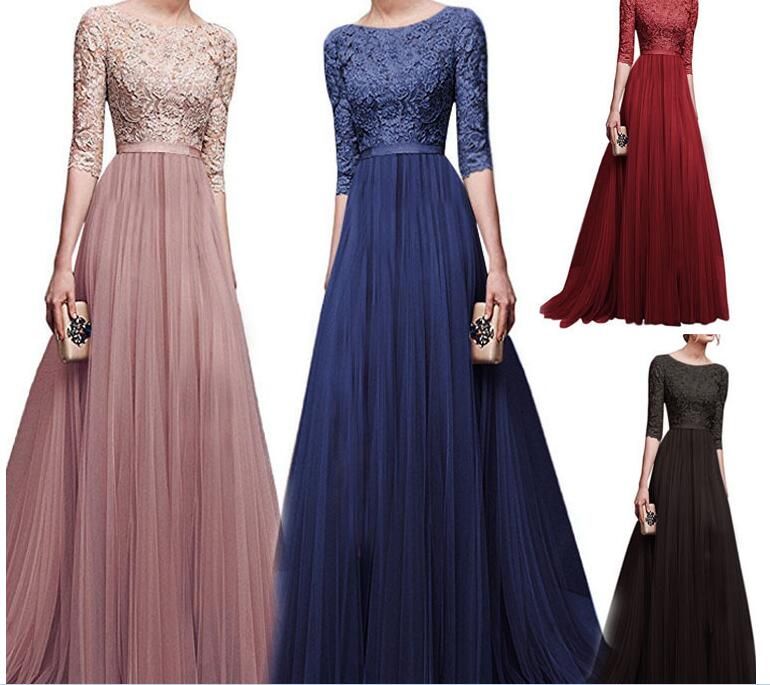 vestido meia manga festa