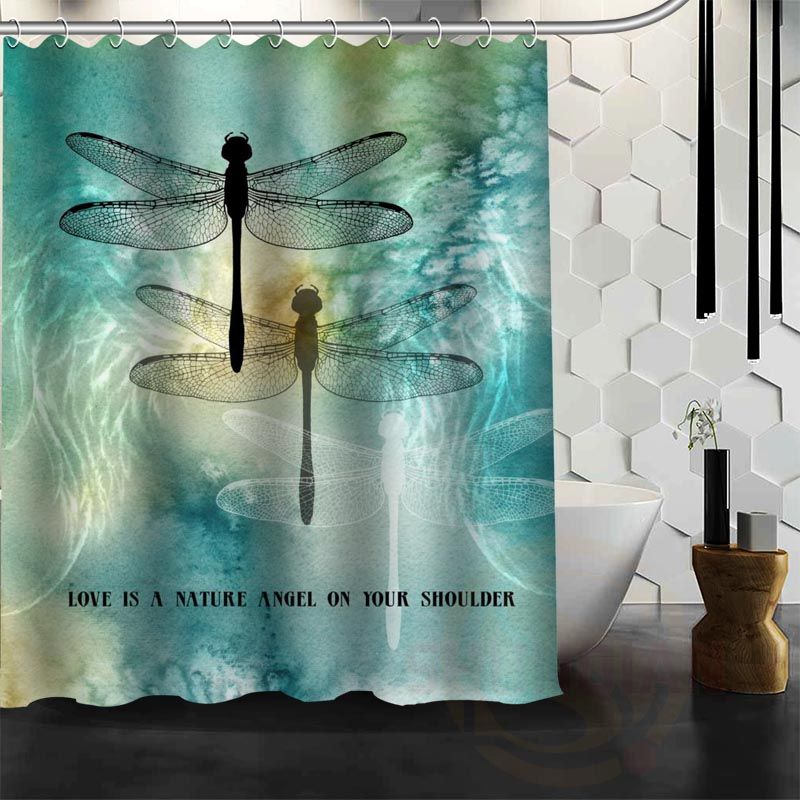 2019 Best Nice Custom Dragonfly Shower Curtain Bath Curtain