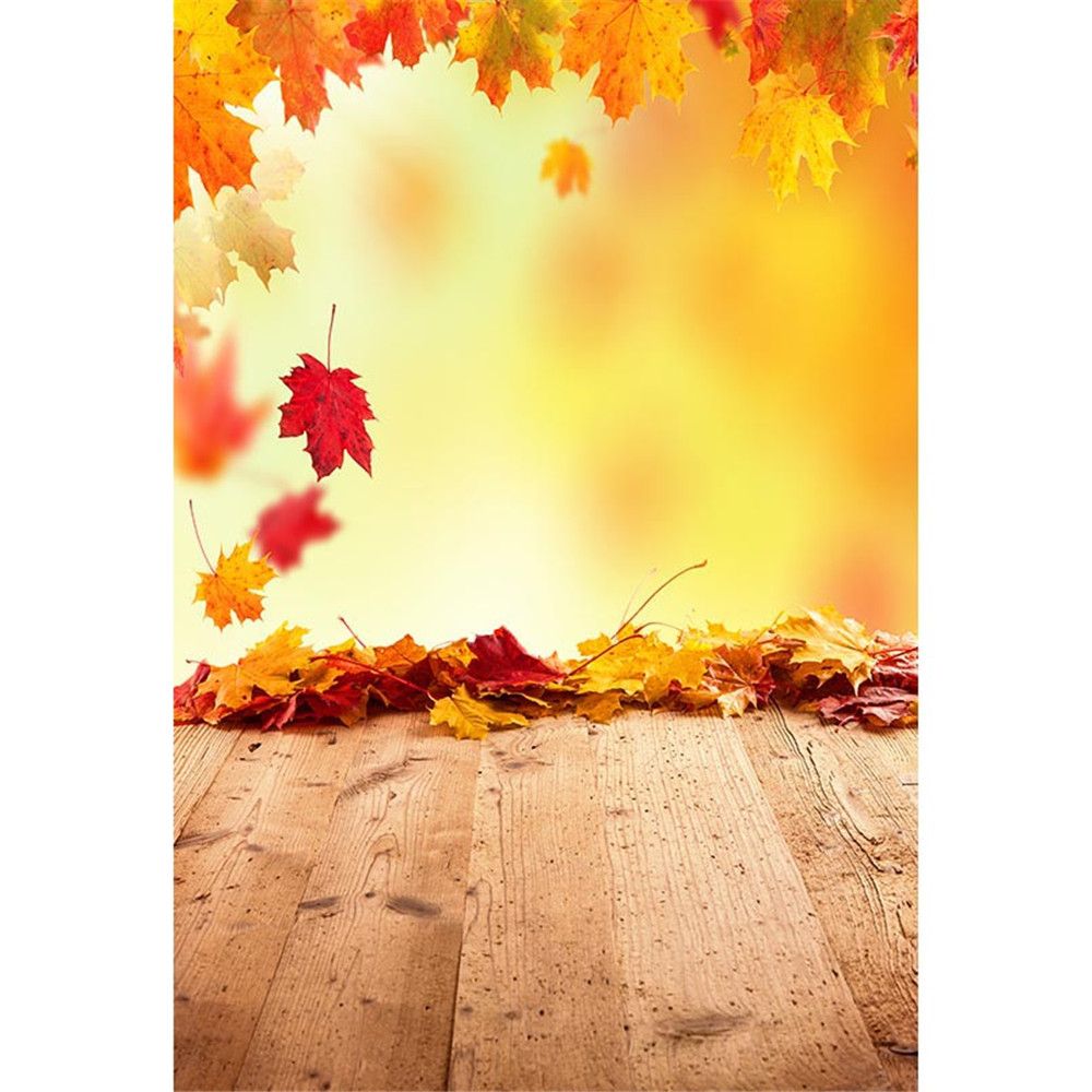 Leyiyi Autumn Blurry Natural Scenery Backdrop 20x10ft Vinyl Photography Backdrop Red Maple Leaves Sparkling Virtual Halo Bokeh Spots Children Baby Family Personal Portraits Studio Props 