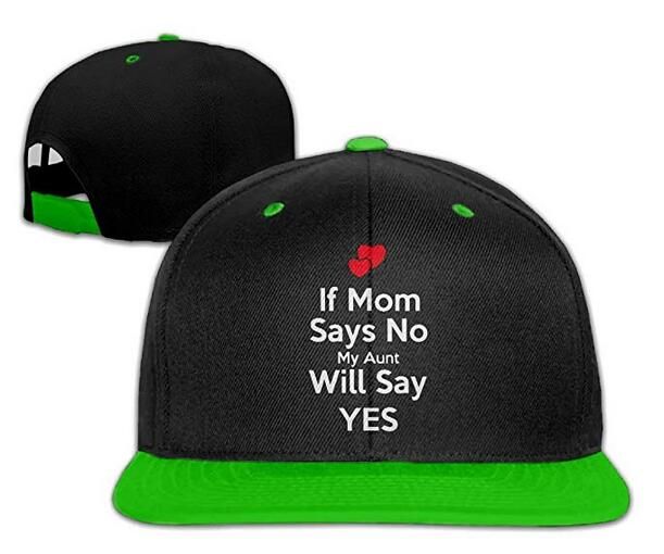 Snapback Hats for Men /& Women I Love My Aunt Embroidery Cotton Snapback Black