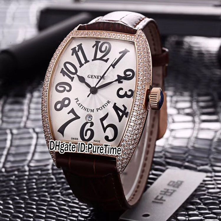 New Casablanca 8880 C Dt Steel Silver Diamond Bezel Silver Dial