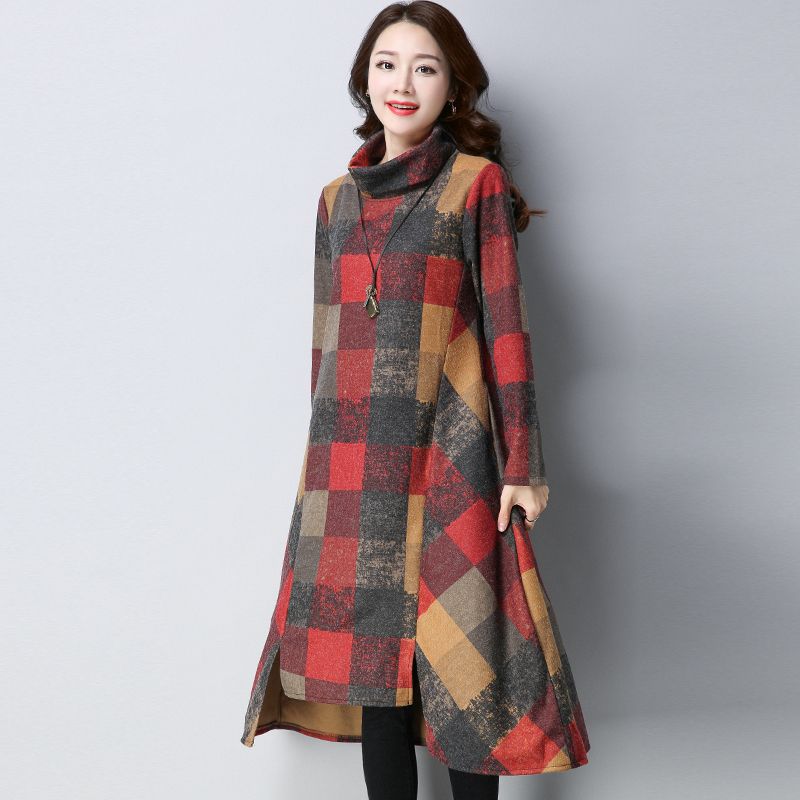 women woolen dress