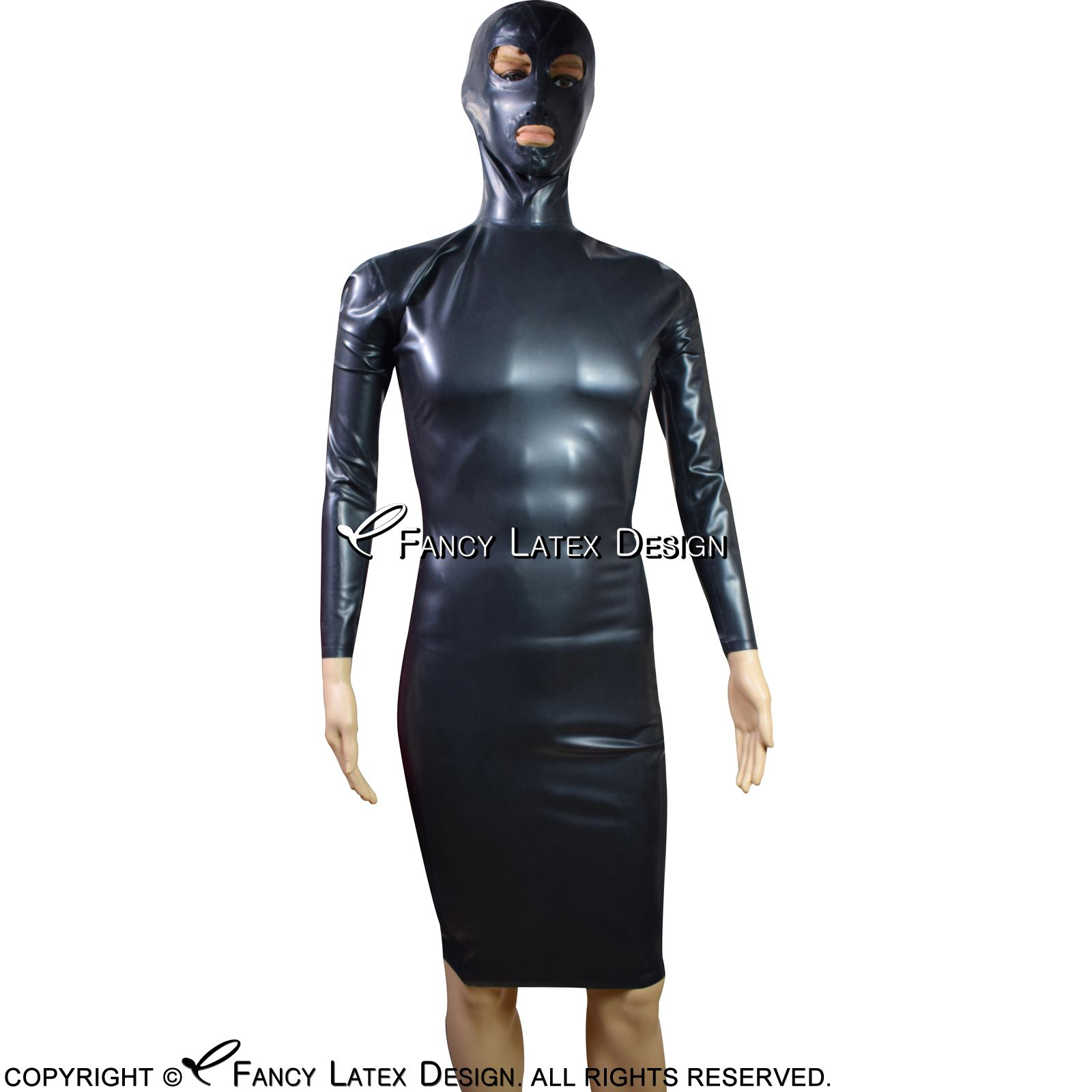 Black Sexy Latex Dress With Hoods Open Eyes Mouth Nostril Long Sleeves  Zipper At Back Rubber Dresses Bodycon Playsuit 0068 From Fdlatex, $115.73 |  DHgate.Com