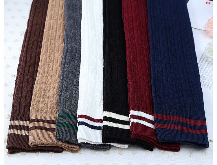 Women Knit Cotton Over The Knee Long Socks Striped Thigh High Stocking Socks US Women Knit Cotton Over The Knee Long Socks Striped Thigh High Stocking Socks US