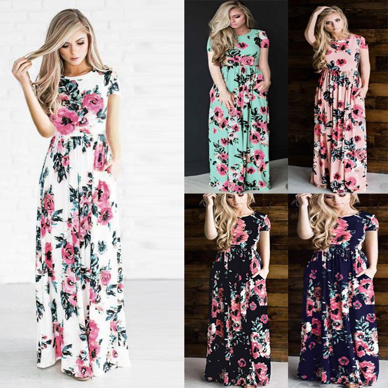 short sleeve boho dress