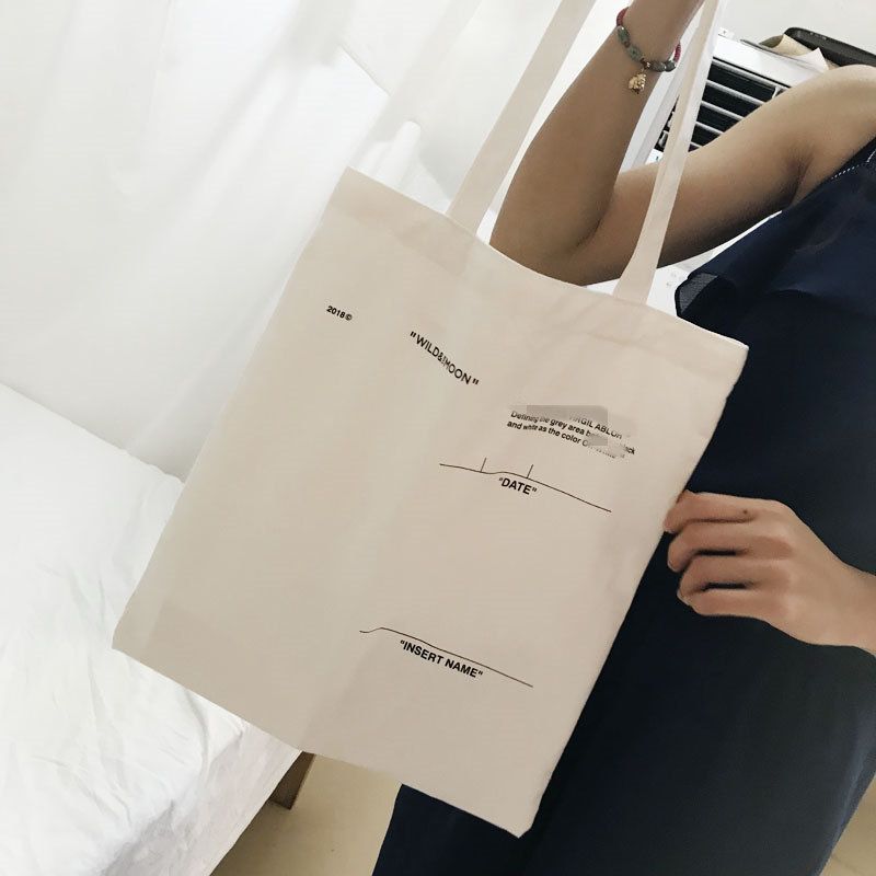 parisian canvas tote bag