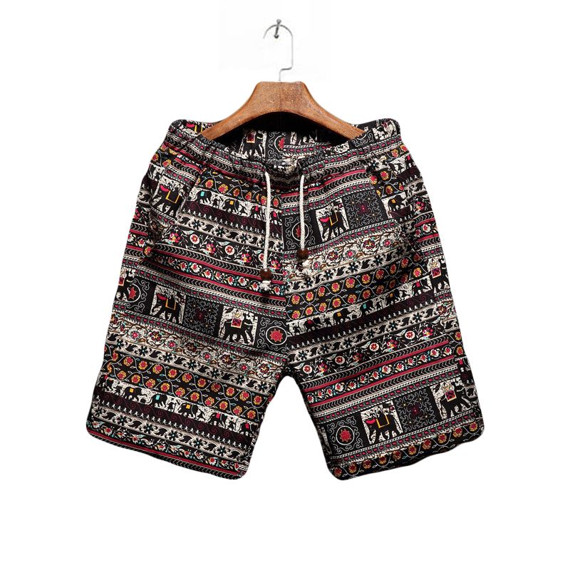 Compra Pantalones Cortos De Playa Para Hombre Boho Chic Personalidad De  Impresión 2018 Verano Delgado Transpirable Confort Casual Hombres Lino  Pantalones Cortos De Gran Tamaño M 5XL Barato | Entrega Rápida Y