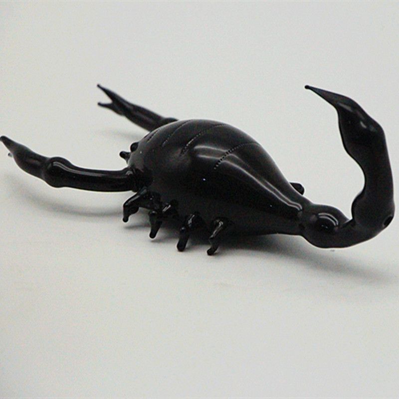 Black Scorpion Bubbler Pipes Glass Bong Hand Pipe Animal Shape Smoking Pipes 
