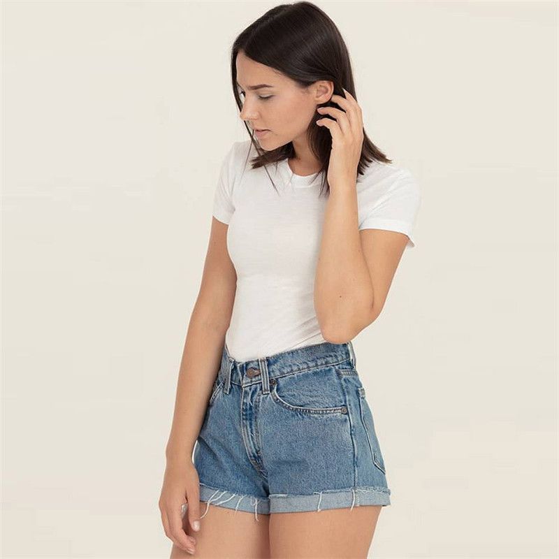 girl in short jeans