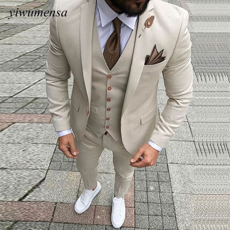 Compra YWMS 412 Por Encargo Más Tamaño Trajes Para Hombre Novio De La Boda  Buena Calidad Formal Prom Hombres Vestido Trajes 3 Peiece Chaqueta +  Pantalón + Chaleco S18101903 Barato | Entrega