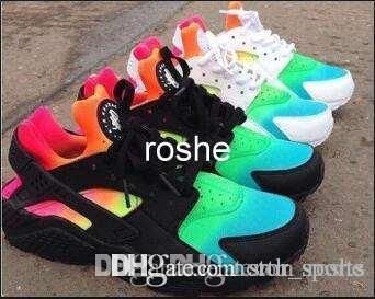 Compre 2018 Zapatos Corrientes De La Nueva Del Estilo Huaraches Blanco  Negro Del Arco Iris Para Los Hombres De Las Mujeres, Las Zapatillas De  Deporte De Moda Huaraches Tamaño Atlético 36 45