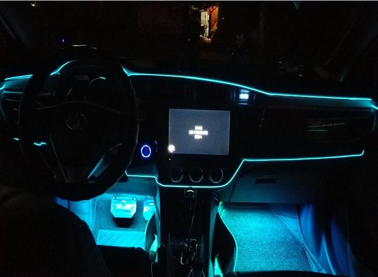 Compra El Borde De La Banda Del Coche LED De Luz Fría Dentro De La  Atmósfera. Lámpara De Tipo De Luz Ambiente Para Cambiar La Luz Decorativa  Del Cinturón 3 Metros. Barato |