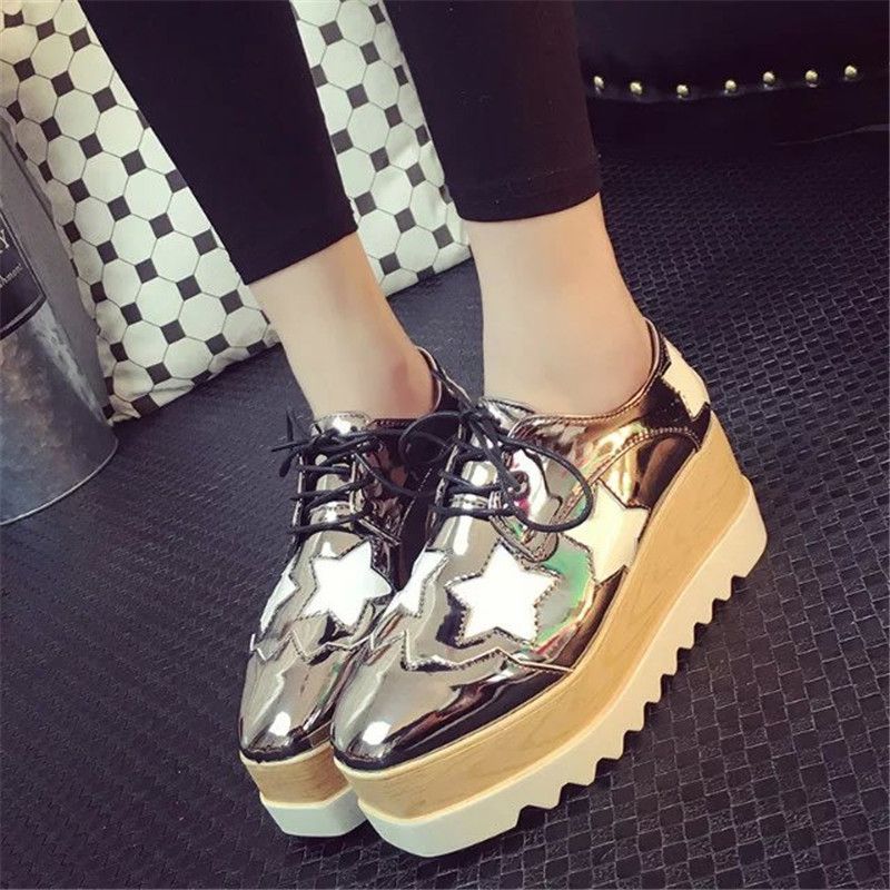 shiny platform shoes